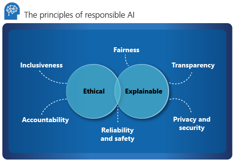Figure 1. Responsible and Trusted AI Principles as defined by Microsoft
